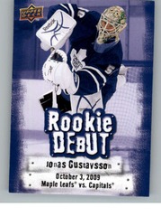 2009-10 Upper Deck Rookie Debut #RD5 Jonas Gustavsson Maple Leafs